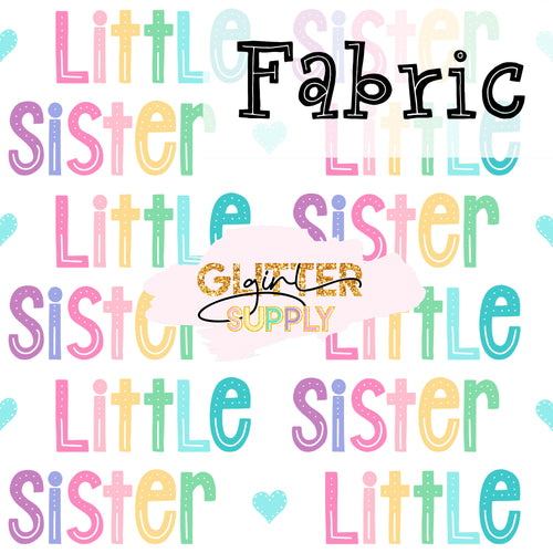 Fabric Little sister pastel rainbow