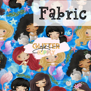Fabric Lovely Mermaid Princesses