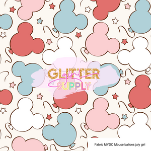 Fabric MYDC Mouse ballons july girl