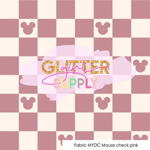 Fabric MYDC Mouse check pink