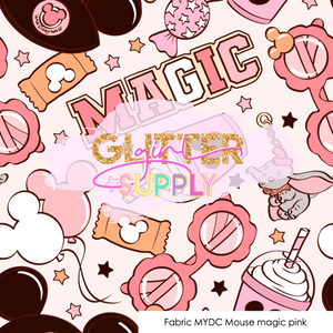 Fabric MYDC Mouse magic pink