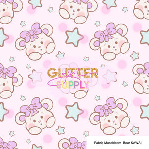 Fabric Musebloom  Bear KAWAII