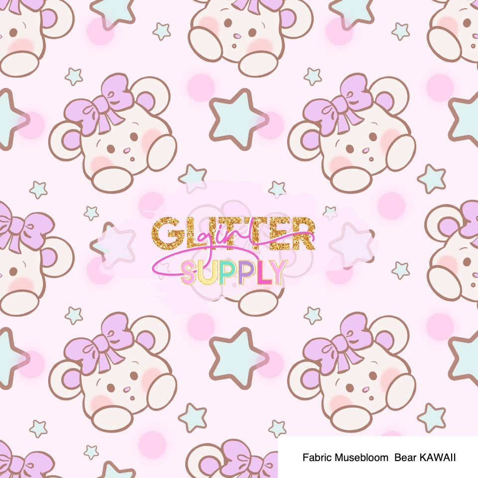 Fabric Musebloom  Bear KAWAII