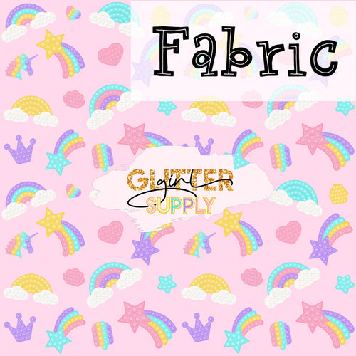 Fabric Pastel and unicorn popit