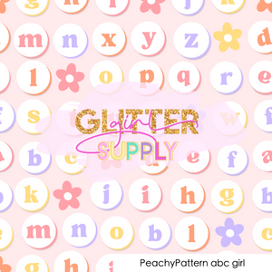 Fabric PeachyPattern abc girl