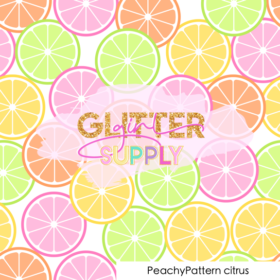 Fabric PeachyPattern citrus