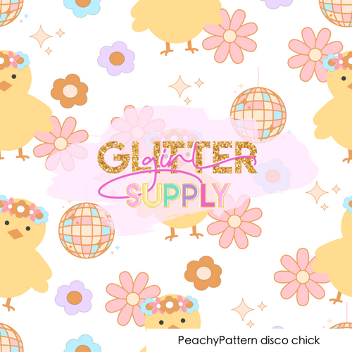 Fabric PeachyPattern disco chick