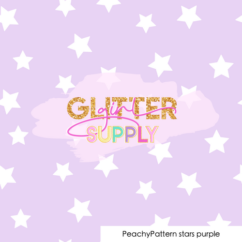 Fabric PeachyPattern stars purple