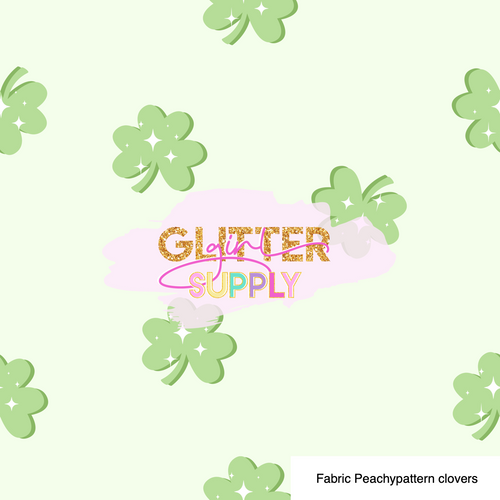 Fabric Peachypattern clovers