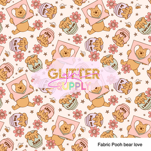 Fabric Pooh bear love