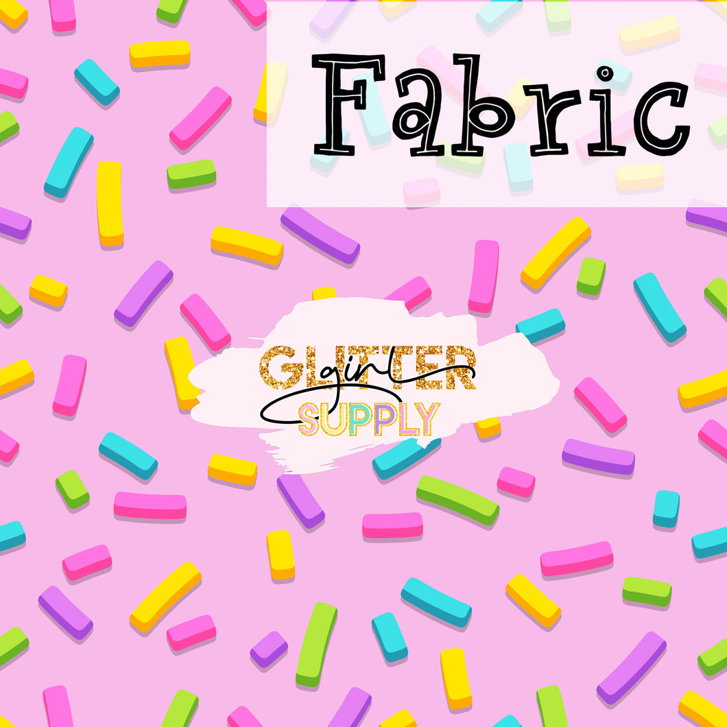 Fabric Summer pink sprinkles