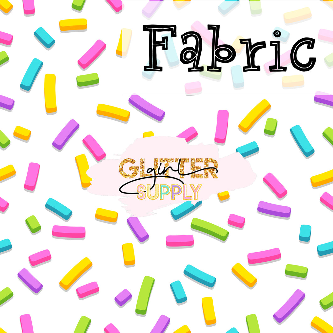 Fabric Summer white sprinkles