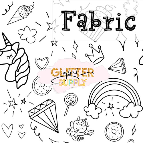 Fabric Unicorn coloring