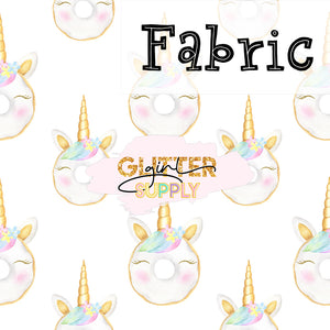 Fabric Unicorn donuts gold