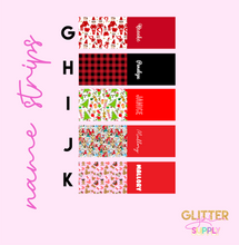 Load image into Gallery viewer, Christmas Personalized fabric bow STRIPS