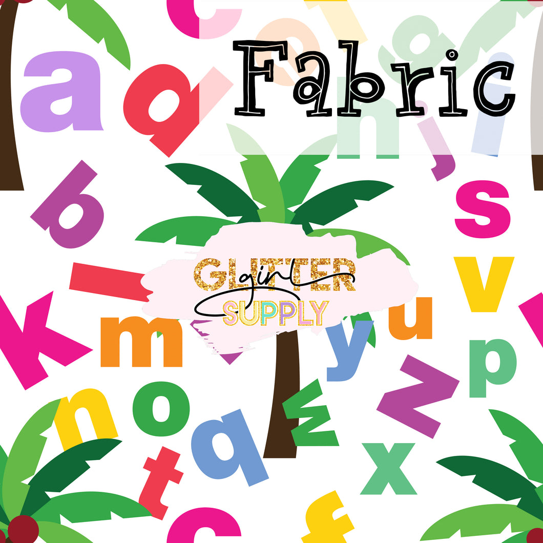 Fabric palm letters