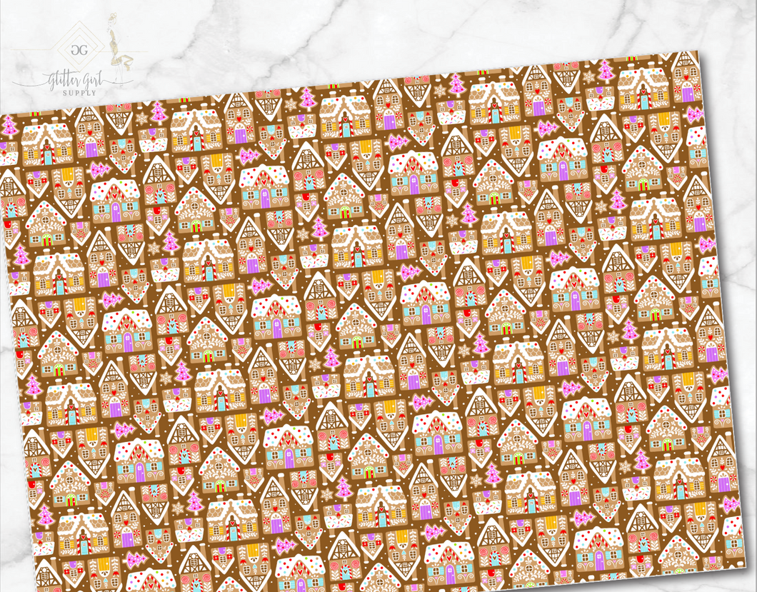 Gingerbread Houses Colorful Brown