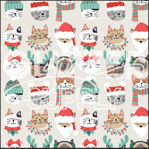 Heycute Christmas Cats On White