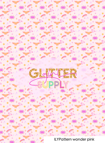 ILYPattern wonder pink