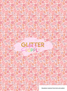 Musebloom abstract floral boho pink pattern
