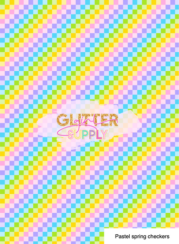 Pastel spring checkers