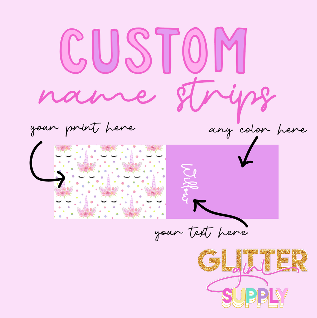 Custom Personalized fabric bow STRIPS