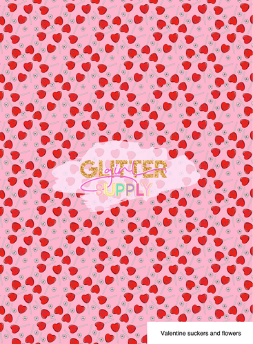 Valentine suckers and flowers