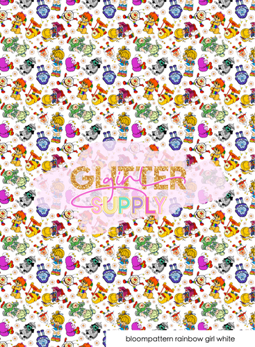 bloompattern rainbow girl white