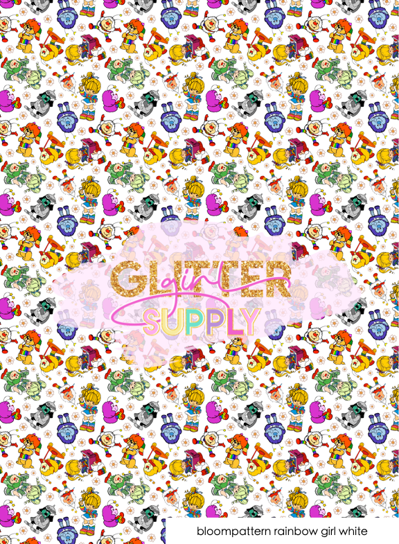 bloompattern rainbow girl white