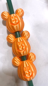 Pumpkin mouse straw topper