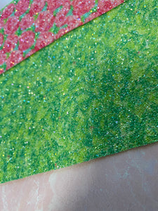 Chunky glitter Green leaves
